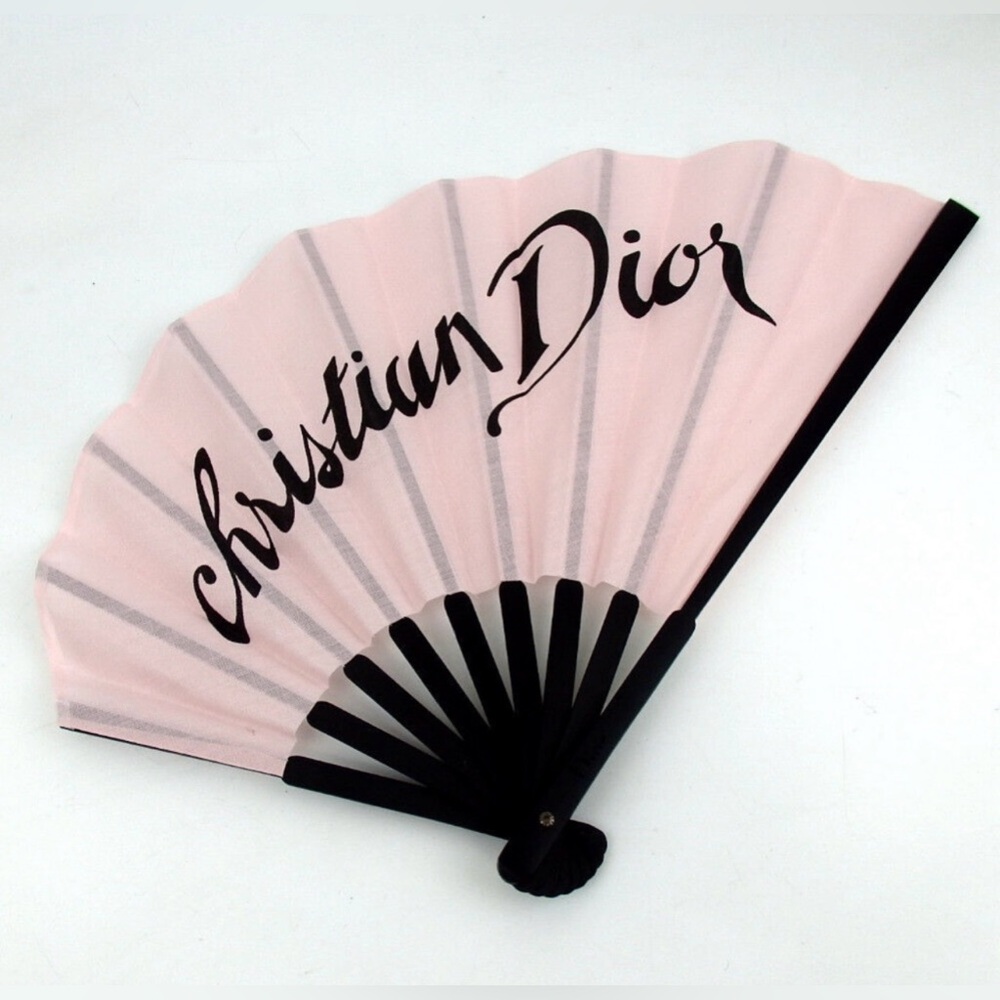 Pink Christian Dior Logo Fan